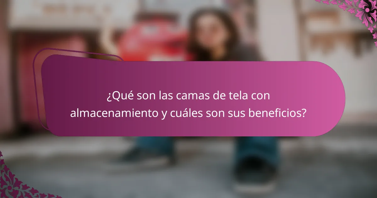 ¿Qué son las camas de tela con almacenamiento y cuáles son sus beneficios?